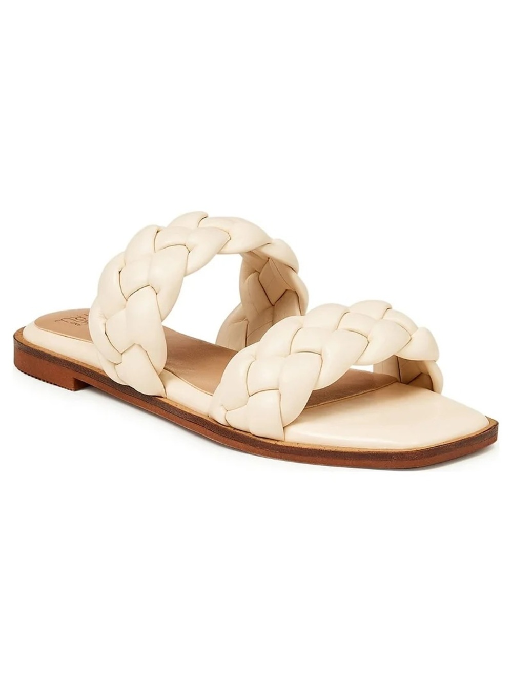 Time and Tru Women's Braided Two Band Memory Foam Sandals